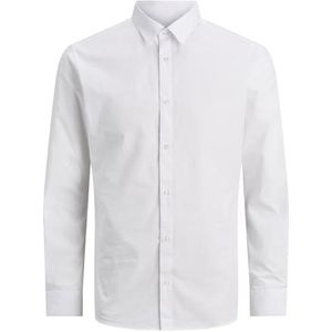 JACK&JONES PLUS Jjjoe Ls Plain Ps T-shirt voor heren, wit, 5XL grote maten, Wit