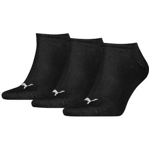 Puma - Puma Unisex Sneaker PLAIN 3P Sportsokken voor heren, zwart, 35-38 EU – set van 3 -, zwart.