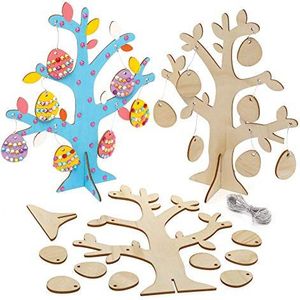 Baker Ross Houten boom met paaseieren – 2 stuks creatieve vrije tijd voor kinderen (AX756)