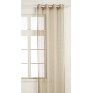 Mendola Home Textiles Gordijn met ogen, 140 x 245 cm, beige