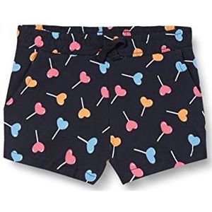 Name It Nmfvigga H1 Shorts voor meisjes, Dark Saffier/Aop: lollipop