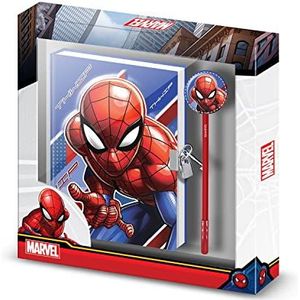 Spiderman Skew geschenkdoos met kalender en balpen, blauw