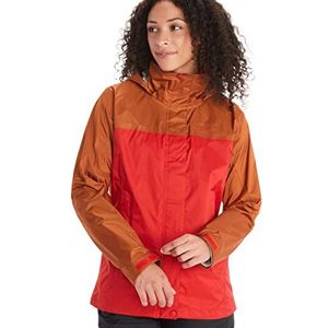 Marmot Wm's PreCip Eco Jacket, waterdichte regenjas, winddichte regenjas, winddichte hardshell, opvouwbaar, ademend, ideaal voor wandelen, Cairo/Copper, XS dames, Cairo/koper