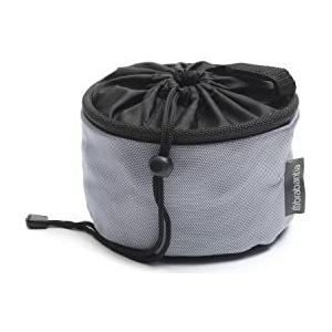 Brabantia - Klemzak - Accessoires voor wasdrogers - Houdt tot 75 klemmen - Sluitingskoord - Bevestiging aan wasrek en waslijn - Grijs - 16 x 16 x 16 cm