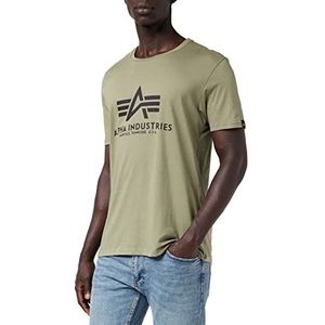 Alpha Industries Basic 100501 - T-shirt - normale maat - korte mouwen - heren, Olijf