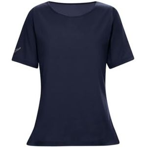 Trigema Deluxe dames T-shirt van katoen met Swarovski® kristallen navy (046) XL, Navy (046)