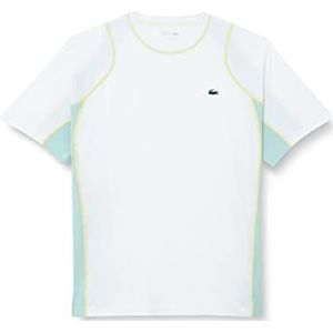 Lacoste Th5198 T-shirt & turtle Neck T-shirt heren, Wit/Mint-Lime