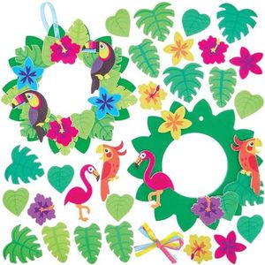 Baker Ross FN170 Tropische kransset, set van 3, kroondecoratieset voor kinderen