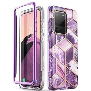 i-Blason Beschermhoes voor Samsung Galaxy S20 Ultra, glanzend, glitter, bumper zonder geïntegreerde displaybescherming, [Cosmo-serie] voor Samsung Galaxy S20 Ultra 5G 6,9 inch 2020 (violet)