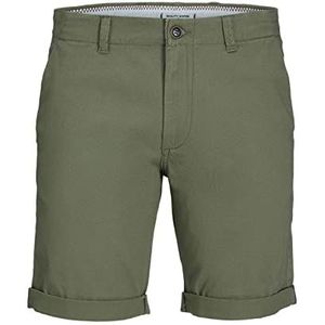 Jack & Jones Plus Jpstdave Jjchino Shorts voor heren, Diep korstmos groen