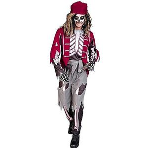 Widmann - Piratenkostuum skelet, geest, kapitein, her, piratenkostuum voor heren