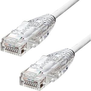 proxtend Ultra Slim CAT6A U/UTP CU LSZH Ethernet kabel Wit 25 cm