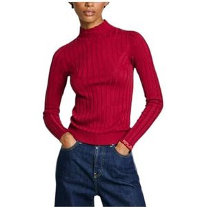 Pepe Jeans Tricot à col roulé Izabel pour femme, Rouge brûlé, L