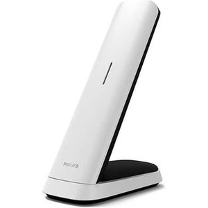 Philips M4701W/12 DECT draadloze vaste telefoon, 4,6 cm display, lcd-display, achtergrondverlichting, 50 cijferige agenda, handsfree, programmeerbare toetsen, HQ-geluid - wit (compatibel met: ES,