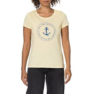 Tom Tailor Denim Cointprint T-shirt voor dames, zacht, geel, maat M