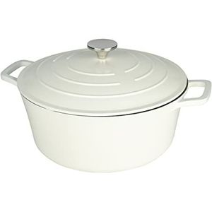 Commichef XR-728CR stoofpan van gegoten aluminium, rond, 28 cm, geschikt voor oven en alle warmtebronnen, ideaal voor stoofschotels en braadpannen