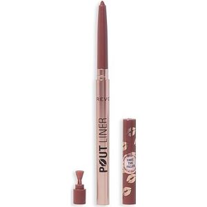 Revolution Beauty, Pout Bomb Plumping Lip Liner, Langhoudende Plumping Lip Liner met Hyaluronzuur, Diep en Fris Nude