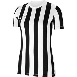 Nike Division Iv Jersey T-shirt voor dames, gestreept, Wit/Zwart