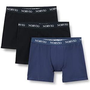 NORVIG Norvig Set van 3 boxershorts voor heren, Meerkleurig