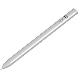 Logitech Digitale styluspen voor iPads met USB-C-poorten met Apple Pencil-technologie, pixelnauwkeurigheid en dynamische intelligente punt met snel opladen, zilver