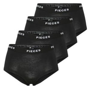 Pieces 4-Pack Dames shorts - Solid - XS - Zwart.