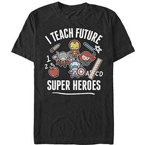 Marvel T-shirt unisexe Avengers Classic Teach Future Supers Organic à manches courtes, Noir, XL
