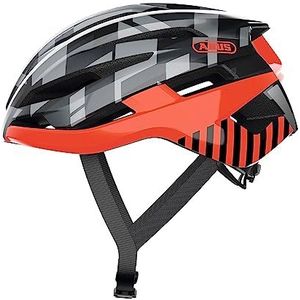 ABUS StormChaser Racefietshelm, lichte en comfortabele fietshelm voor professionele wielrennen, voor dames en heren, oranje/grijs, maat S