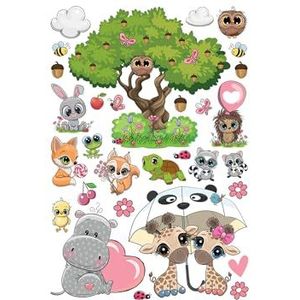 AG Design ADK 1670 muursticker kinderkamer dieren 42,5 x 65 cm