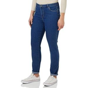 KAFFE Kaffe Damesjeans, slim fit, hoge taille, normale taille, denim, volledige lengte, damesjeans, Mid Blue Washed Denim