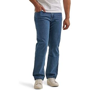 Wrangler Authentics Classic Relaxed Fit Flex Jeans voor heren, Dark Stonewash Flex