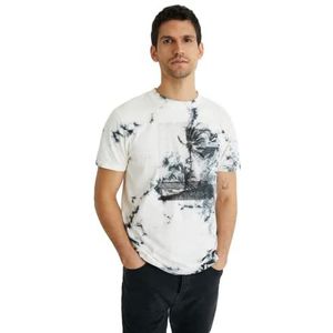 Desigual Ts_palm T-shirt heren, Wit.