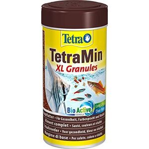 Tetra Min XL granulaat - voer voor grotere siervissen in de middelste waterlaag in het aquarium, 250 ml