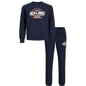 Trainingspak Jack & Jones logo sweatshirt kinderen, Donkerblauw - Wit - Oranje