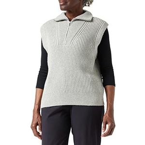 French Connection Lana dames mouwloze trui, halve ritssluiting, grijs, XL, grijs.