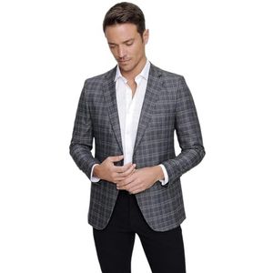 Bonamaison TRMRVN100387 Business Casual Blazer, Rook, 58 Men's, Rook, 58, Gerookt