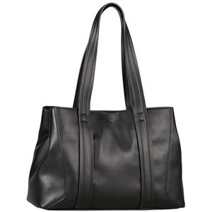 TOM TAILOR Bags Manola Schoudertas met ritssluiting voor dames, zwart, groot, zwart, mode, zwart, mode, zwart., Modieus