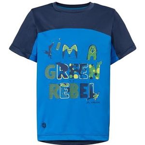 VAUDE Kids Solaro T-shirt II Unisex kinderen, Radiate Blue/Eclipse, 116, Radiate Blue/Eclipse