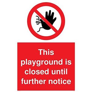 Deze playground is gesloten until further notitieboek vinyl sticker