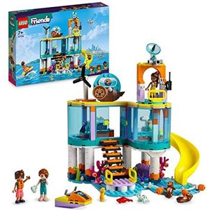 LEGO 41736 Friends Het reddingscentrum op zee, dierenartsspeelgoed met figuren, zeepaardje en schildpad, kinderspel voor meisjes en jongens vanaf 7 jaar