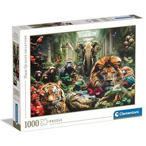 Clementoni Mystic Jungle-collectie, 1000 stukjes, horizontaal, dierenpuzzel, plezier voor volwassenen, gemaakt in Italië, meerkleurig, 39824