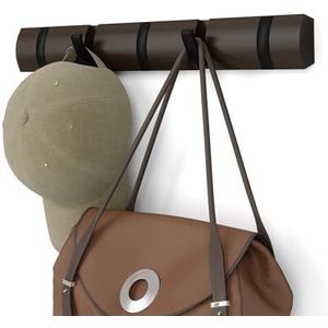 Umbra Wandkapstok met 5 haken, zwart/walnoot