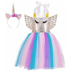 Dress Up America Eenhoornkostuum voor meisjes, eenhoorn-avondjurk voor rollenspel, Magic Tutu jurk en hoofdband