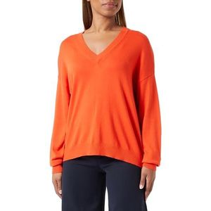 United Colors of Benetton Shirt V-hals M/L 103cd400y dames sweater (1 stuk), Rood 3t5