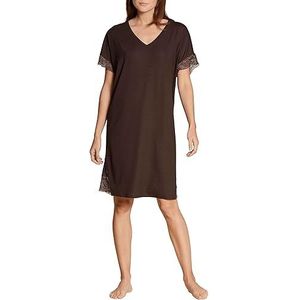CALIDA Lace Dreams nachthemd, Brown Expresso, Eén maat voor dames, Braun Expresso, One Size, Expresso bruin
