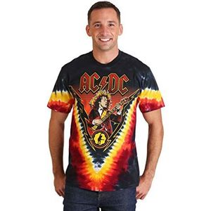 Mens AC/DC Angus Lightning Tie-Dye T-Shirt Medium