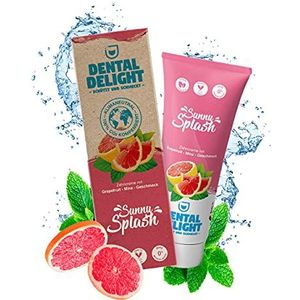 DENTAL DELIGHT Sunny Splash fruitige tandpasta met grapefruit-muntsmaak, zonder microplastic