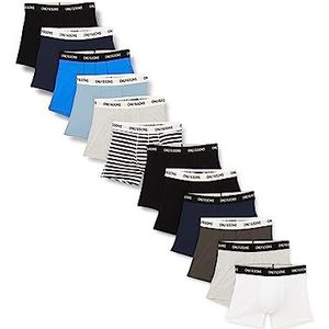 Only & Sons Boxershorts voor heren, zwart/details: marineblauw wit Lg Black Stripe Ds Pb M, M, Zwart/details: marineblauw wit Lg Black Stripe Ds Pb M