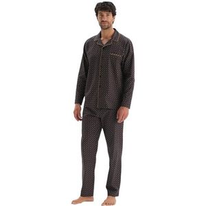Dagi Katoenen pyjama voor heren, bruin, L, bruin, L, Bruin