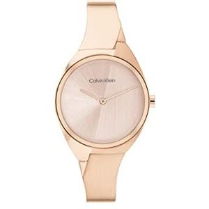 Calvin Klein Charming Collection Analoog kwartshorloge voor dames, met roestvrijstalen armband, blush, modern, Blozen, Modern