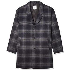 JACK&JONES PLUS Jjtommy Wool Coat Ps Jacket voor heren, marineblauw/patroon: geruit, 5XL, Marineblauw/patroon: geruit